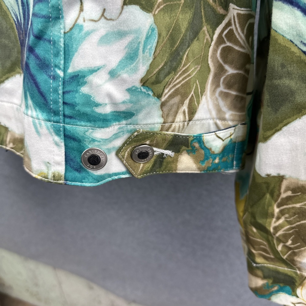Caribbean Joe Let‎ Go Women's Floral Island Jacket Size Large - Picture 4 of 6